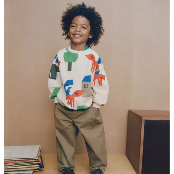 Zara Other - ZARA FOREST PRINT SWEATSHIRT